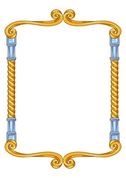 Decorative abstract frame. Vintage border. Classic design for decoration. Stock Illustration