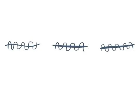 Decorative abstract line design set Stock Illustration