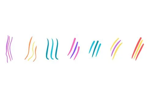 Decorative abstract line design set Stock Illustration