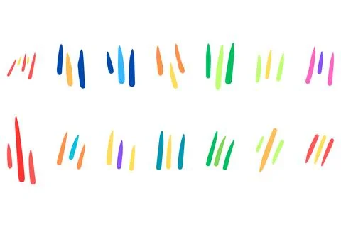 Decorative abstract line design set Stock Illustration