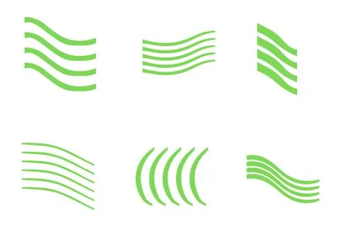 Decorative abstract line design set Stock Illustration
