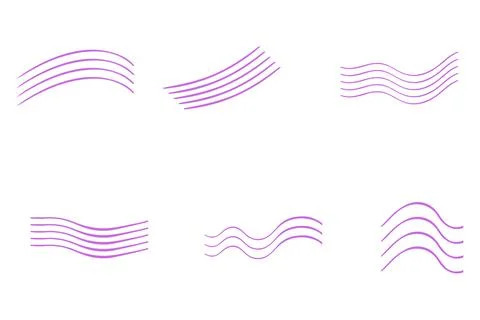 Decorative abstract line design set Stock Illustration
