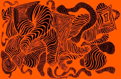 Decorative, abstract, pattern, ethnic style, stylish background, Stock Illustration