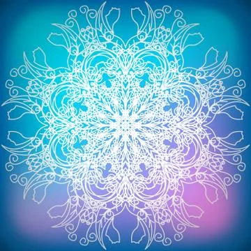 Decorative abstract snowflake Stock Illustration