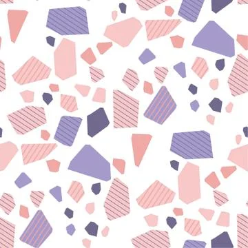 Decorative abstract terrazzo seamless pattern 스톡 일러스트