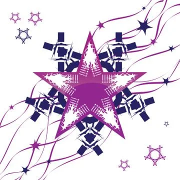 Decorative abstraction star, vector background Stock Illustration