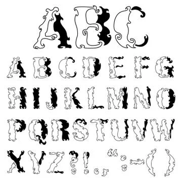 Decorative alphabet Stock Illustration