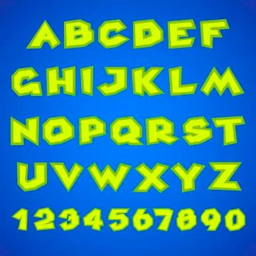 Decorative alphabet. Simple bold. Stock Illustration