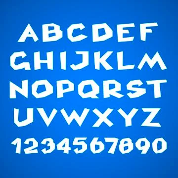 Decorative alphabet. Simple bold. Stock Illustration