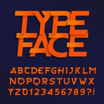 Decorative alphabet typeface Stock Illustration