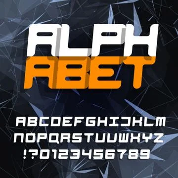 Decorative alphabet typeface Stock Illustration