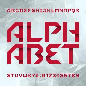 Decorative alphabet typeface. Stock Illustration