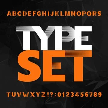 Decorative alphabet typeset Stock Illustration
