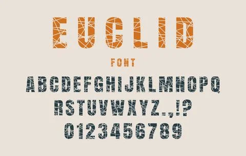 Decorative alphabet vector font. Stock Illustration