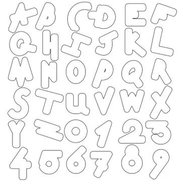 Decorative alphabet vector  set Illustrazione stock