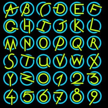 Decorative alphabet vector  set Stockillustratie