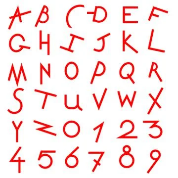 Decorative alphabet vector  set 스톡 일러스트