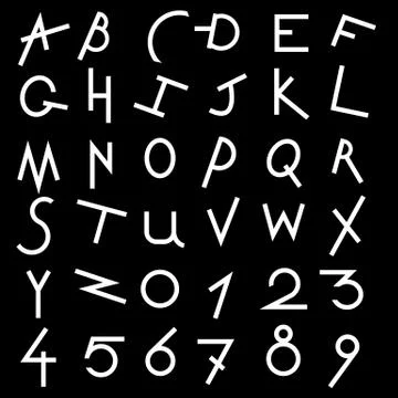 Decorative alphabet vector  set 스톡 일러스트