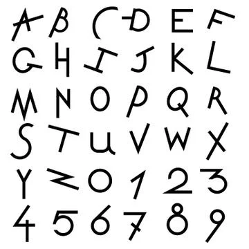Decorative alphabet vector  set Stockillustratie