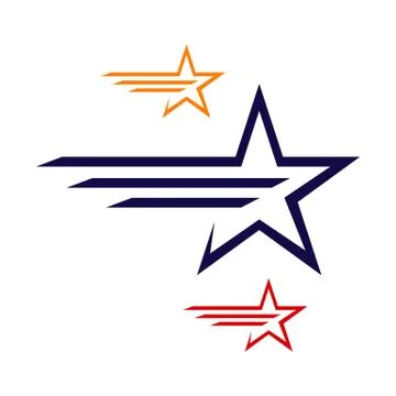 Decorative and creative abstract star logo vector icon concept illustration Stock Illustration