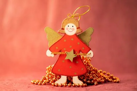 Decorative angel for the Christmas tree Stock Photos