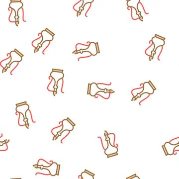 Decorative arab jug vector seamless pattern Stock Illustration