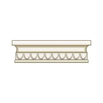 Decorative architectural molding with classical shell pattern illustration 스톡 일러스트