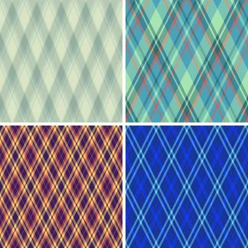 Decorative argyle bundle built for womens outerwear. Suitable for jackets, ov Stock Illustration