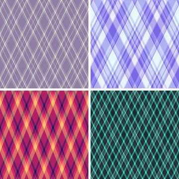 Decorative argyle pattern set for Halloween wrapping paper. Coordinated diamo 스톡 일러스트