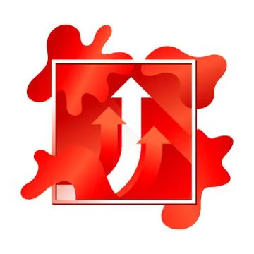 Decorative arrow up Stock Illustration