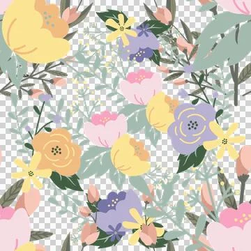 Decorative art summer flower pattern design Stock Illustration