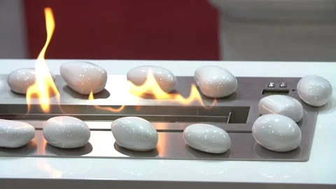 Decorative artificial fireplace 库存影片 88433624