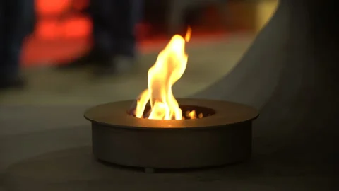 Decorative artificial fireplace Stock Footage 88680518