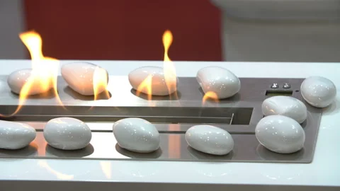 Decorative artificial fireplace 스톡 동영상 88687692