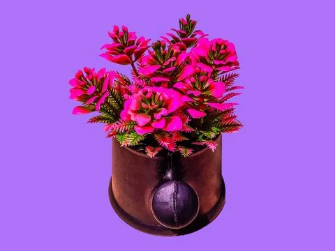 Decorative artificial flower tree isolated Stock Photos