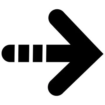 Decorative authos arrow shows the direction to the side, in black, isolated Stock Illustration