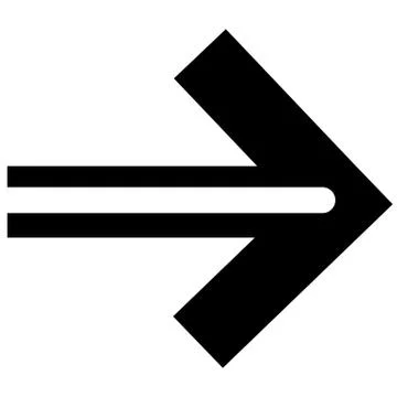 Decorative authos arrow shows the direction to the side, in black, isolated Stock Illustration