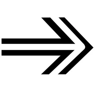 Decorative authos arrow shows the direction to the side, in black, isolated Stock Illustration