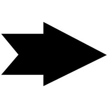 Decorative authos arrow shows the direction to the side, in black, isolated Stock Illustration