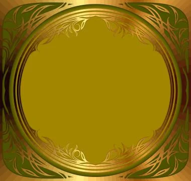 Decorative background with circle frame Stock Illustration
