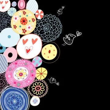 Decorative background from circles Stock Illustration