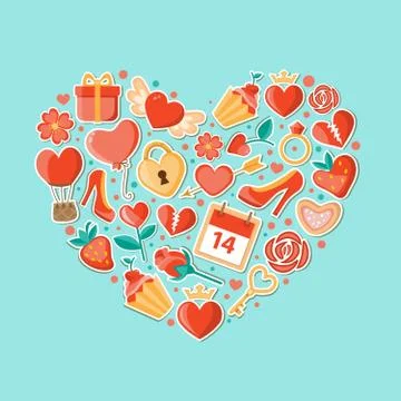 Decorative background with heart Stock Illustration
