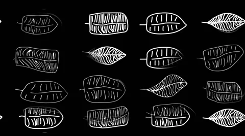 Decorative Background with Leaves Stock Footage 60207655