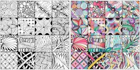 Decorative background made of different pieces Stock Illustration