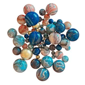 Decorative background of marble spheres. Stock Illustration