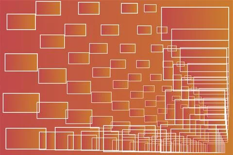 Decorative background with orange gradient rectangles. Vector abstract template Stock Illustration