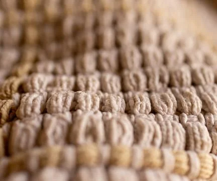 Decorative background of rustic fabric in beige tones Stock Photos