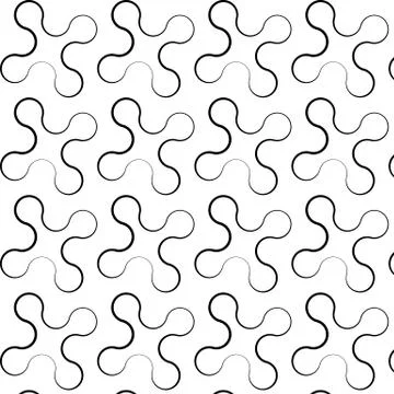 Decorative background seamless pattern with curls Stock Illustration