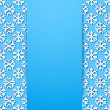 Decorative background with snowflakes Stock Illustration
