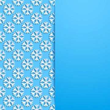 Decorative background with snowflakes Stock Illustration